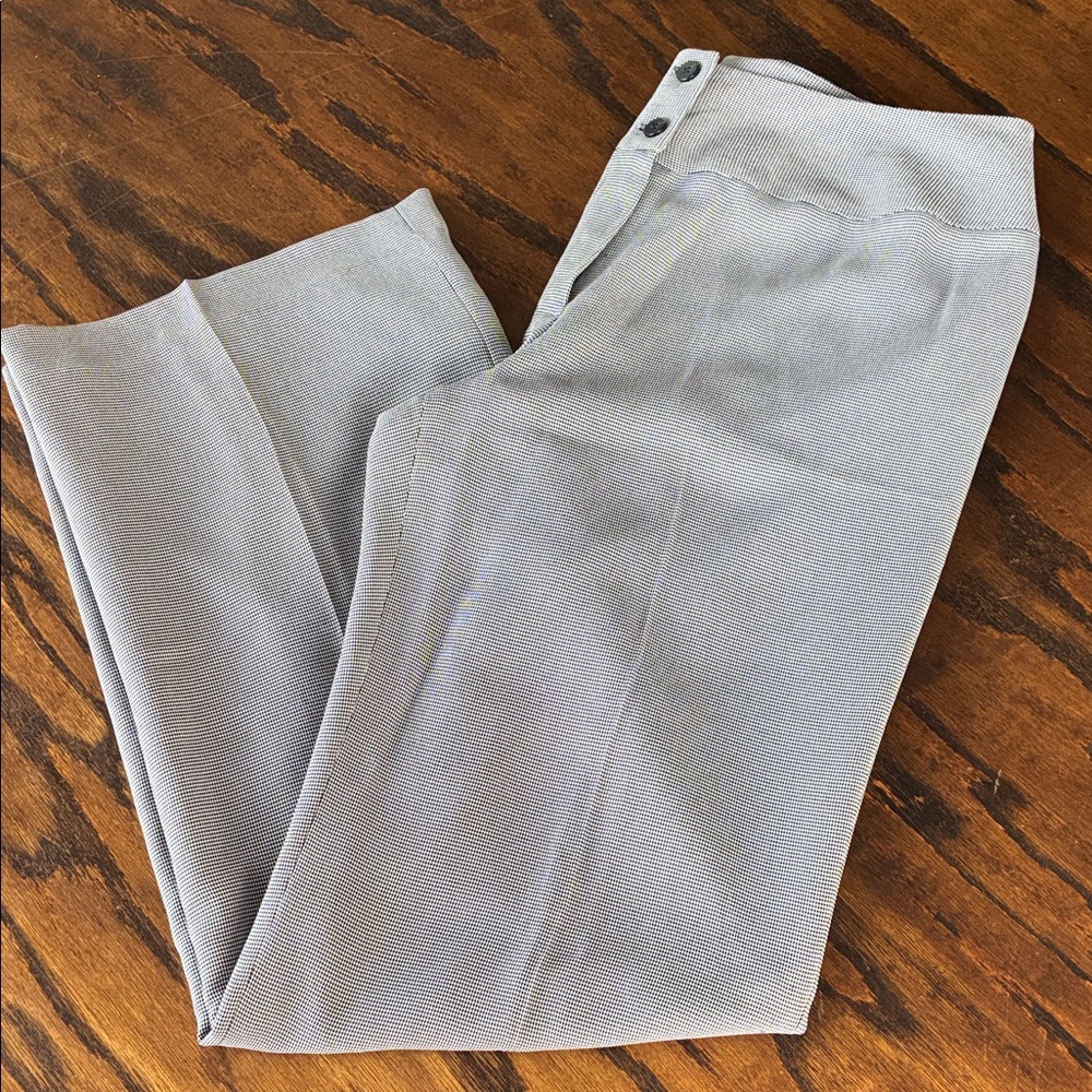 Jones New York Black and White Houndstooth Trousers